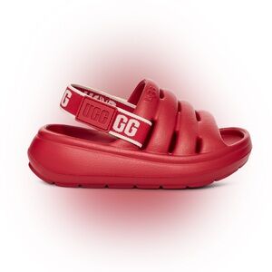 UGG Red Sandals with Cushioned Straps Boys 7T